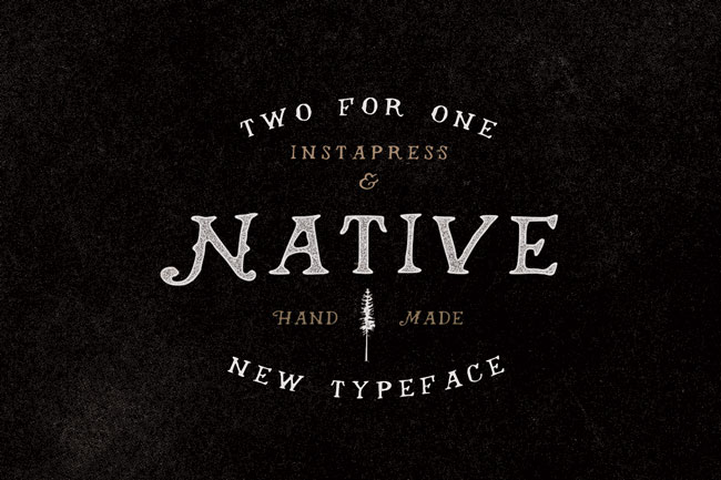 Native Font + Instapress Photoshop Action – only $9!